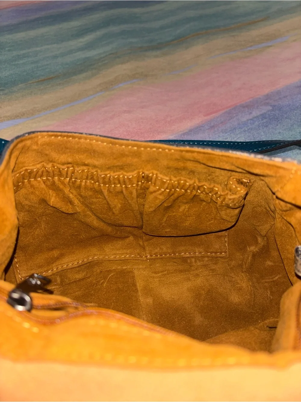 Patricia Nash Lucia blue coral Rose Tooled Crossbody purse